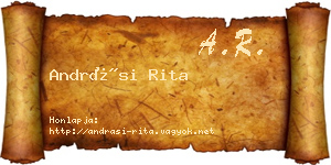 Andrási Rita névjegykártya